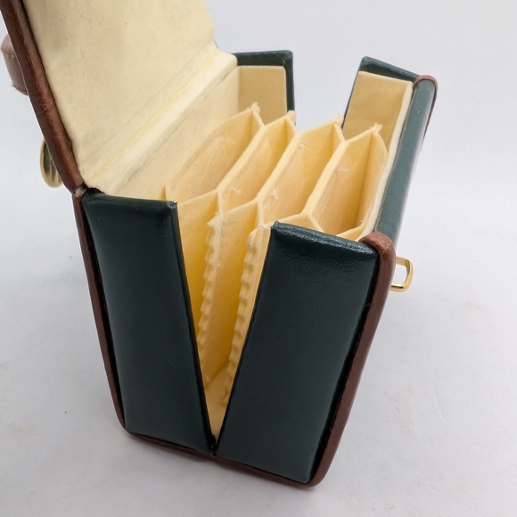 Wolf Designs Green and Brown Mini Jewelry Box Vintage - Picture 7 of 7